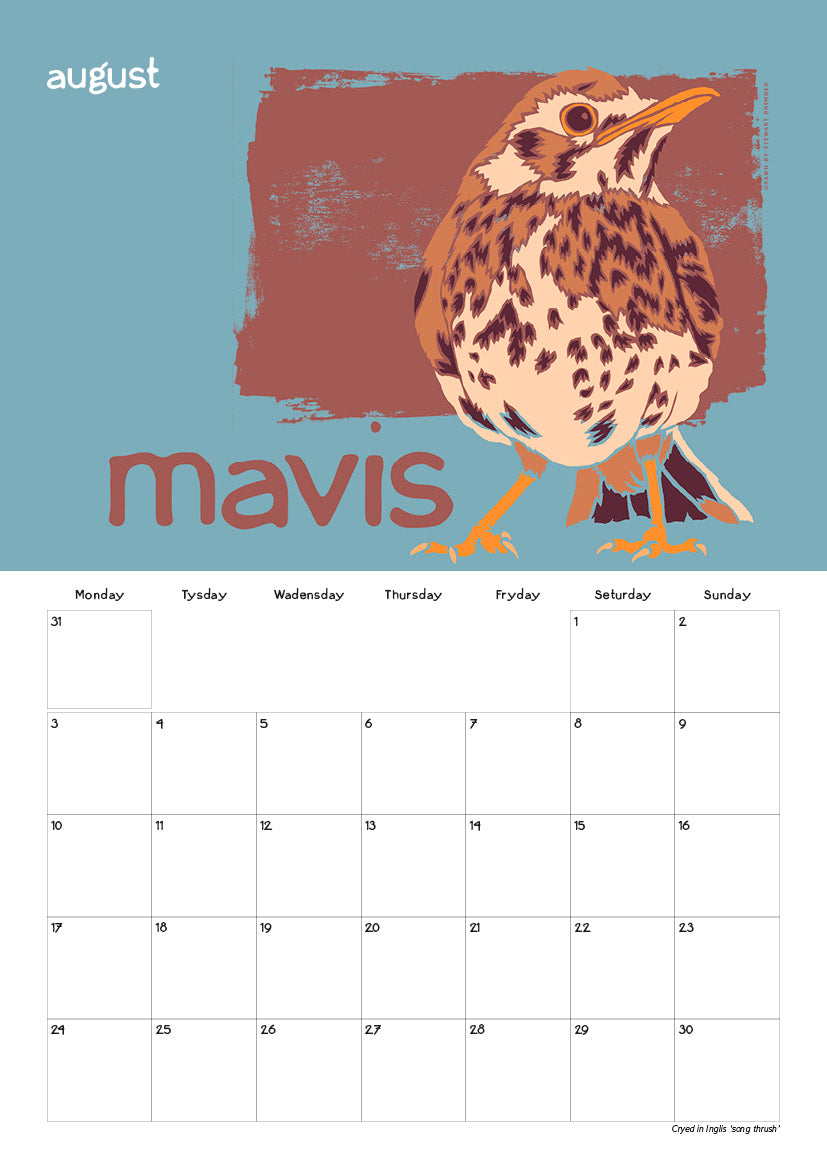 Scots Beasties – 2026 A4 calendar