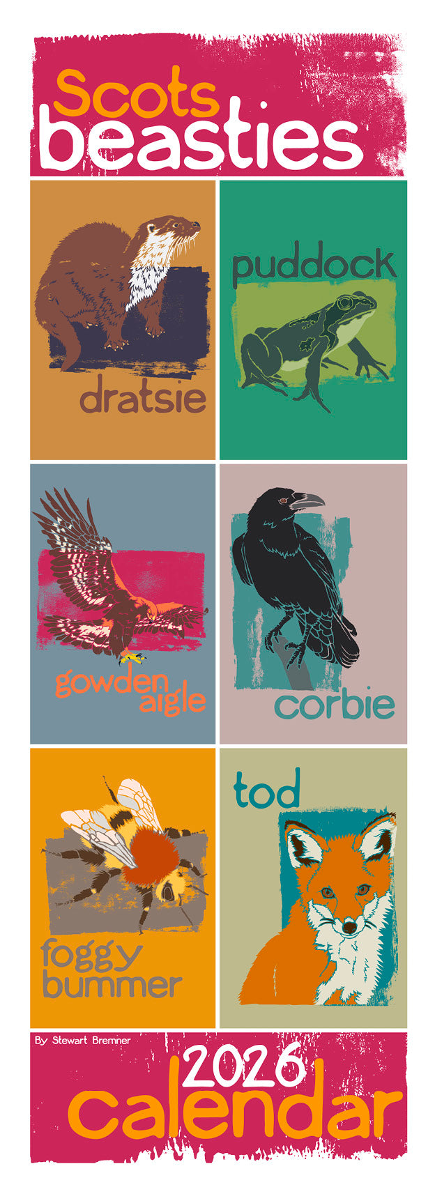 Scots Beasties – 2026 slimline calendar