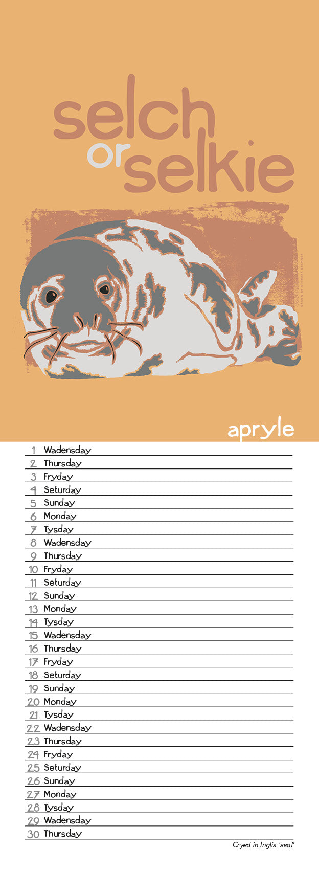 Scots Beasties – 2026 slimline calendar