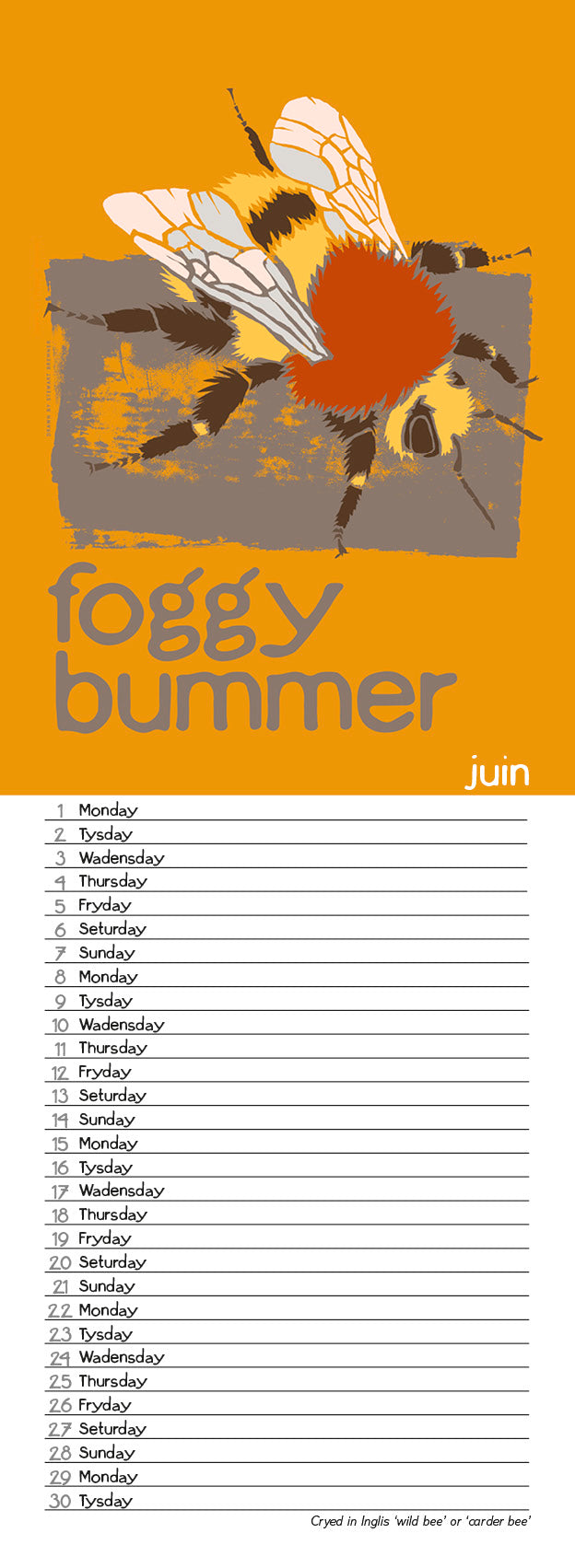 Scots Beasties – 2026 slimline calendar