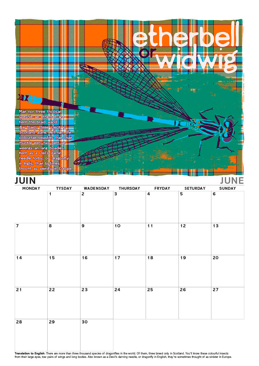 Scots beasties oan tartan – A4 calendar 2027
