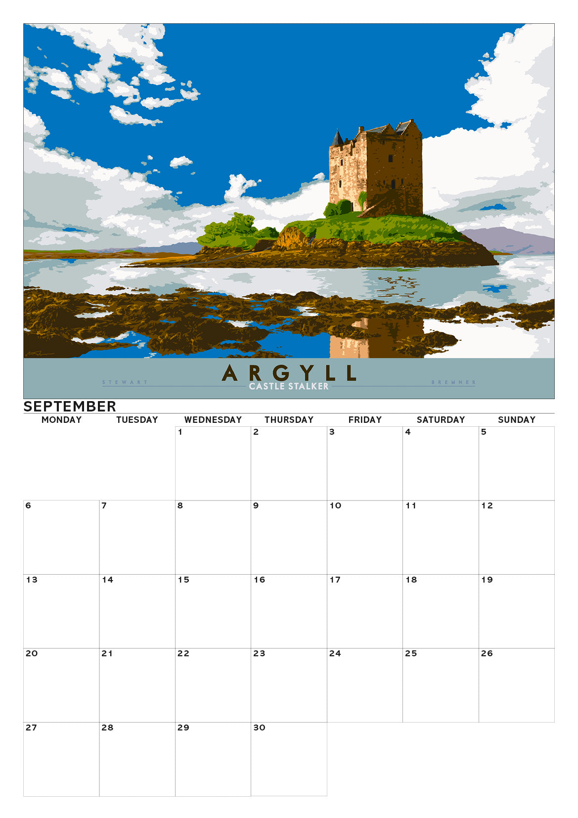 Bonnie Scotland – A3 calendar 2027