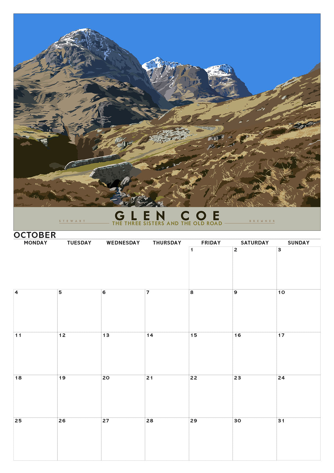 Bonnie Scotland – A3 calendar 2027