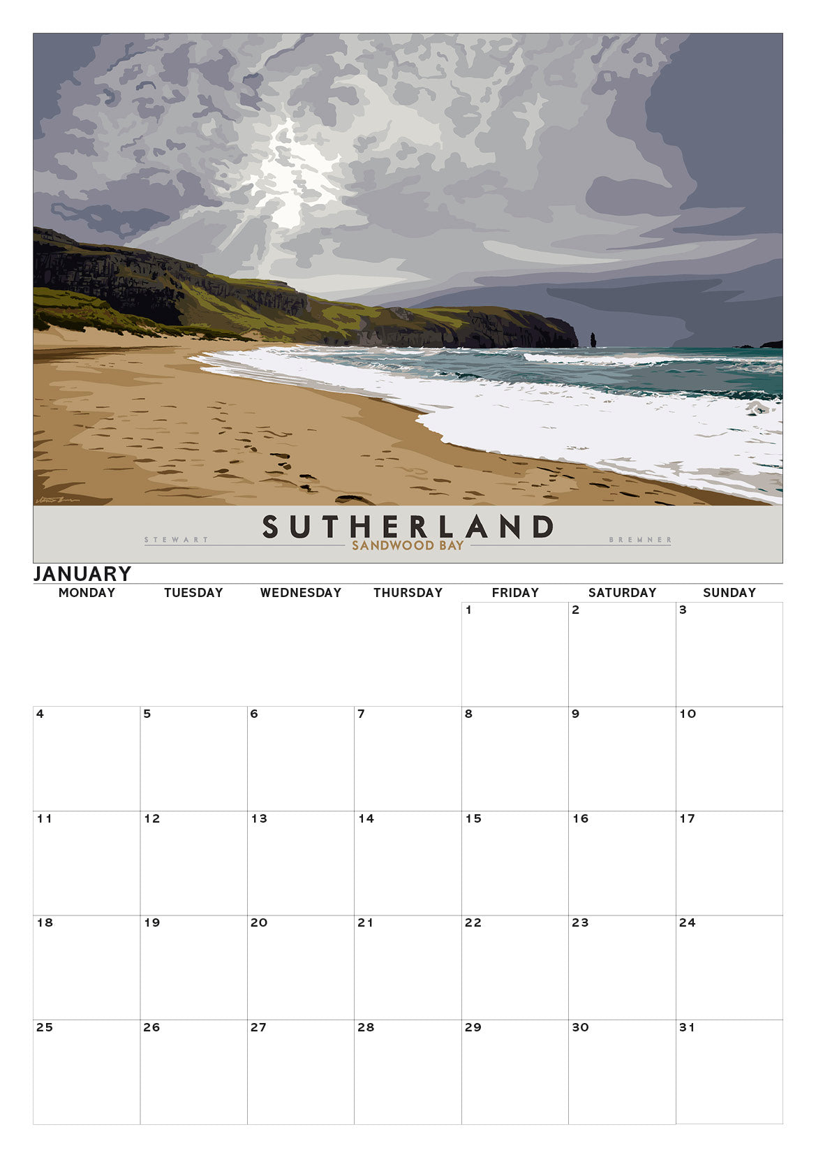 Bonnie Scotland – A3 calendar 2027