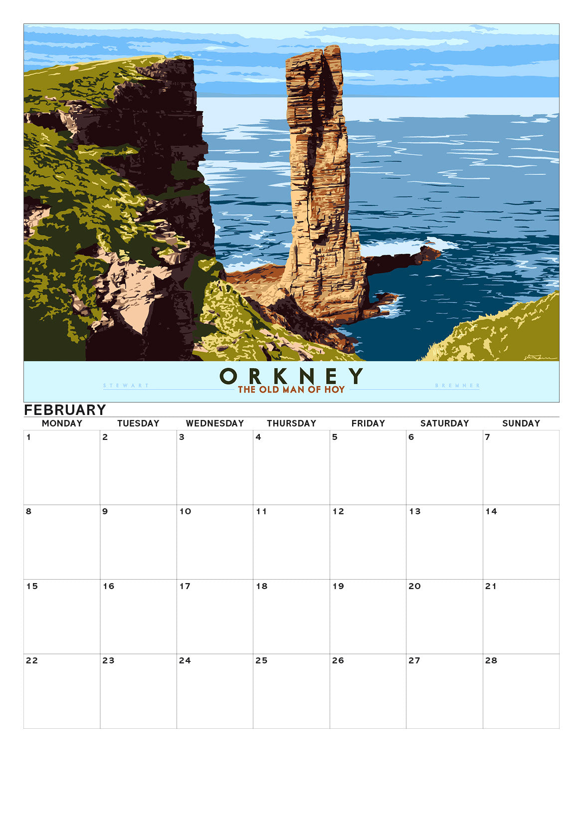 Bonnie Scotland – A3 calendar 2027