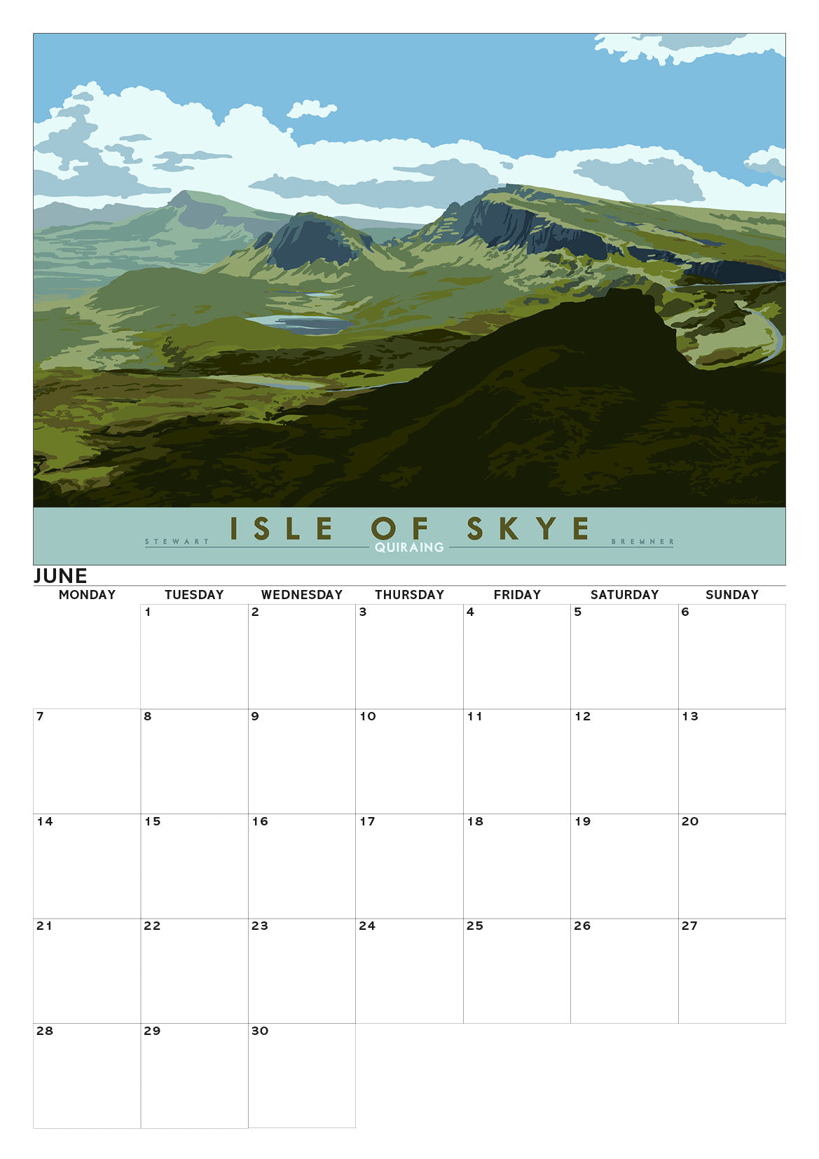 Bonnie Scotland – A3 calendar 2027
