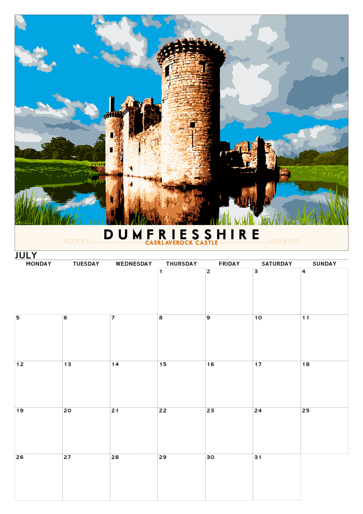 Bonnie Scotland – A3 calendar 2027
