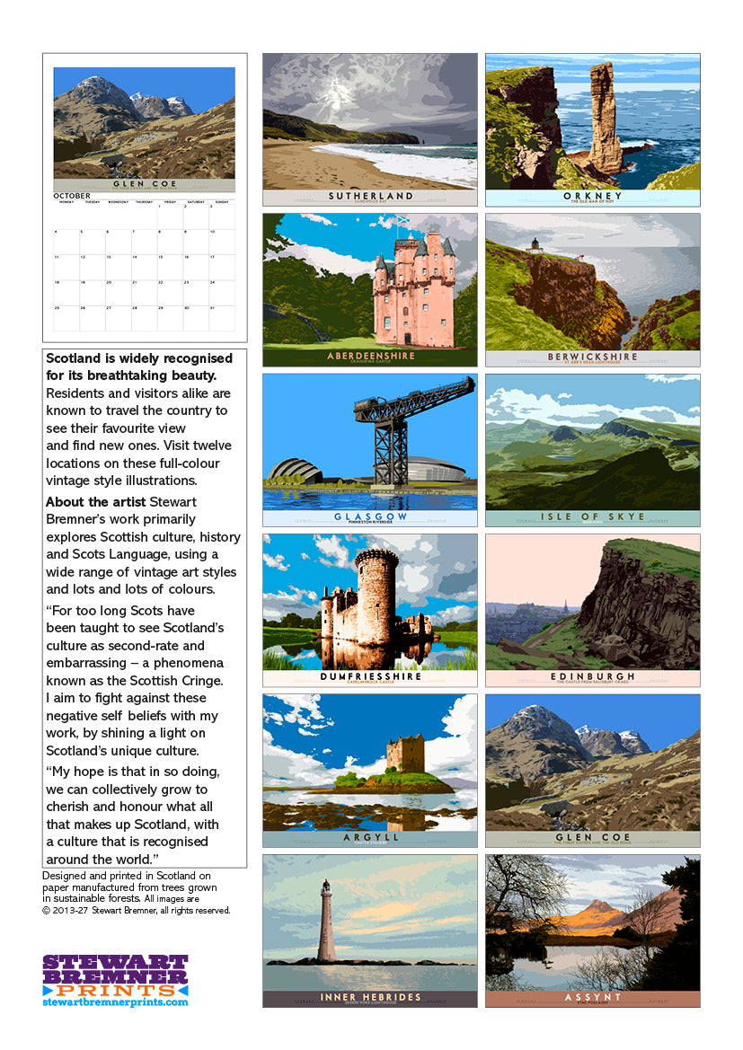 Bonnie Scotland – A4 calendar 2027