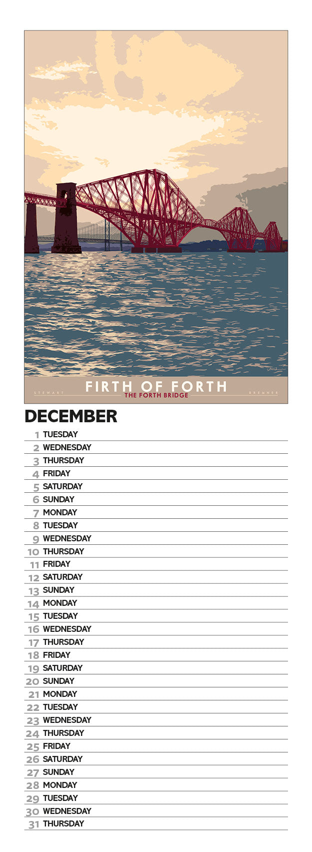 Bonnie Scotland – 2026 slimline calendar