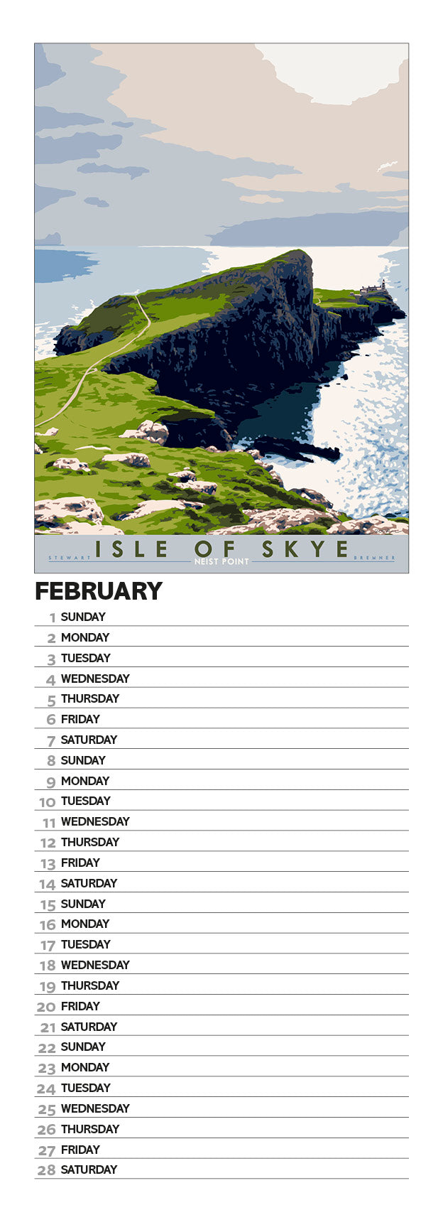 Bonnie Scotland – 2026 slimline calendar