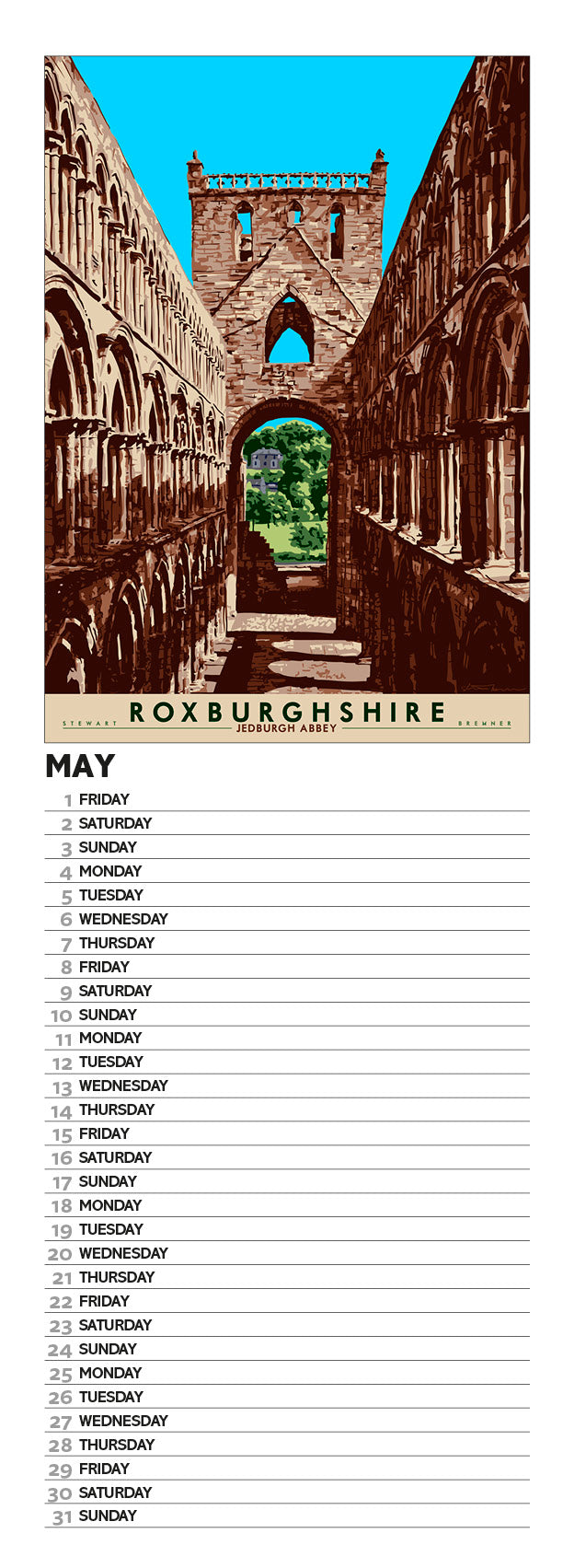 Bonnie Scotland – 2026 slimline calendar