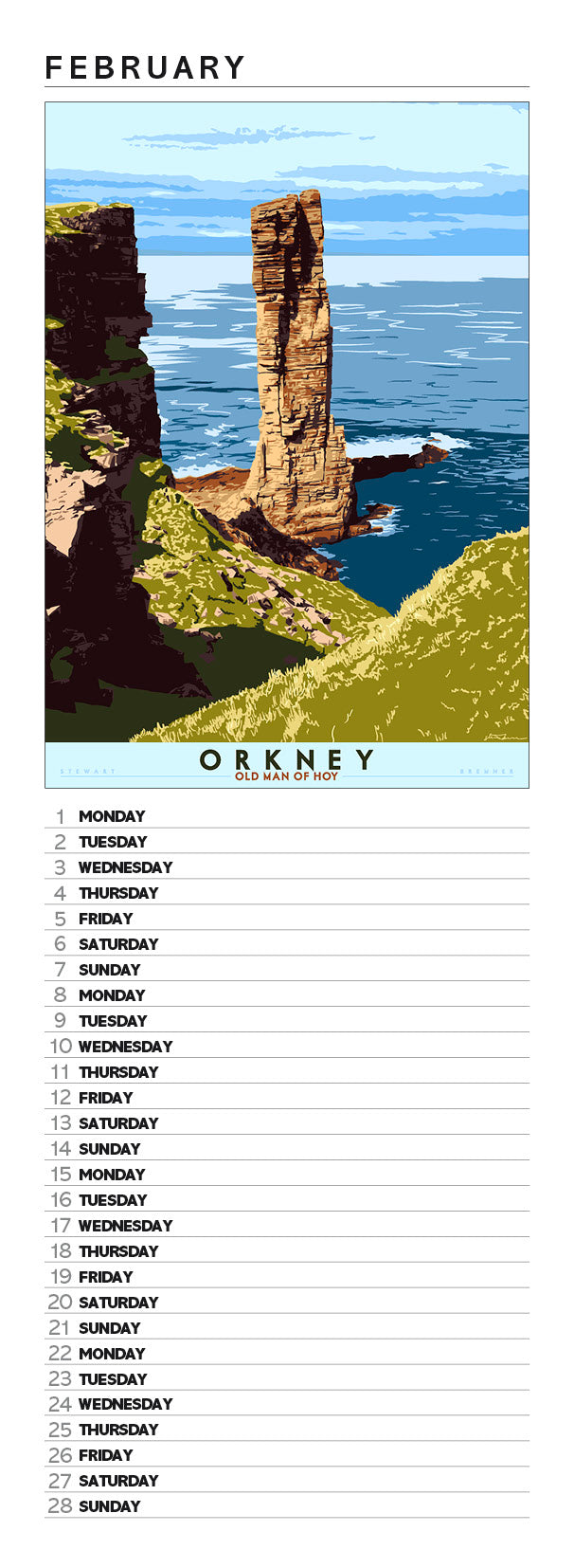 Bonnie Scotland – slimline calendar 2027