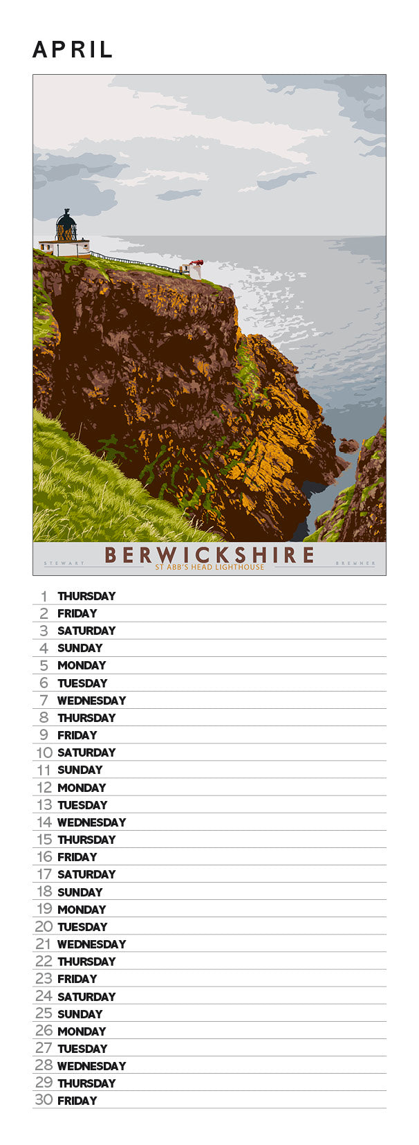 Bonnie Scotland – slimline calendar 2027