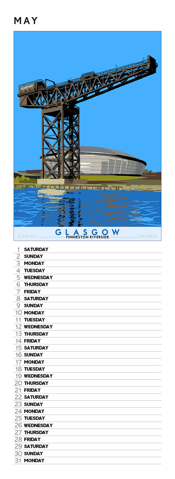 Bonnie Scotland – slimline calendar 2027