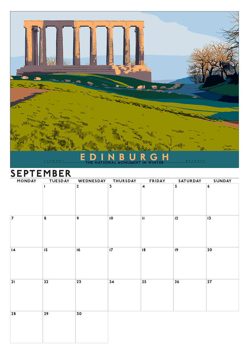 Bonnie Edinburgh – 2026 A3 calendar