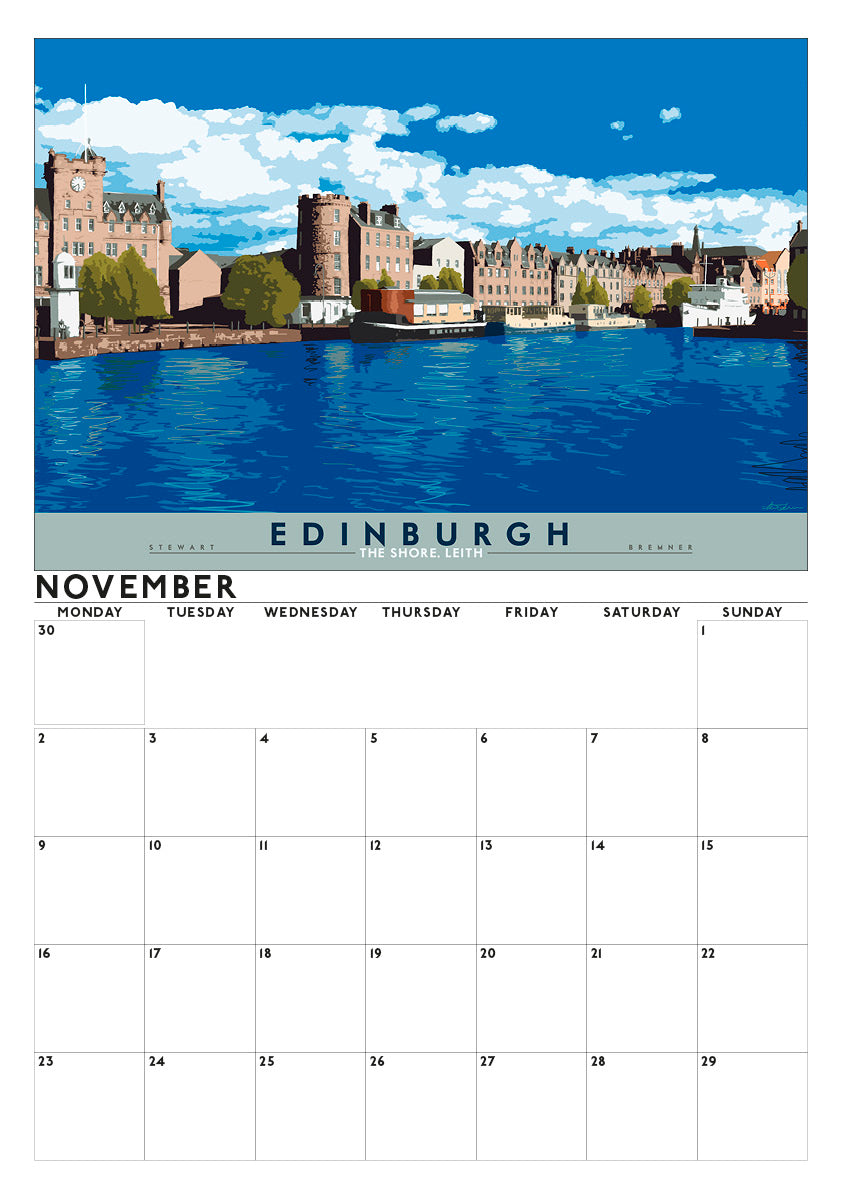 Bonnie Edinburgh – 2026 A3 calendar