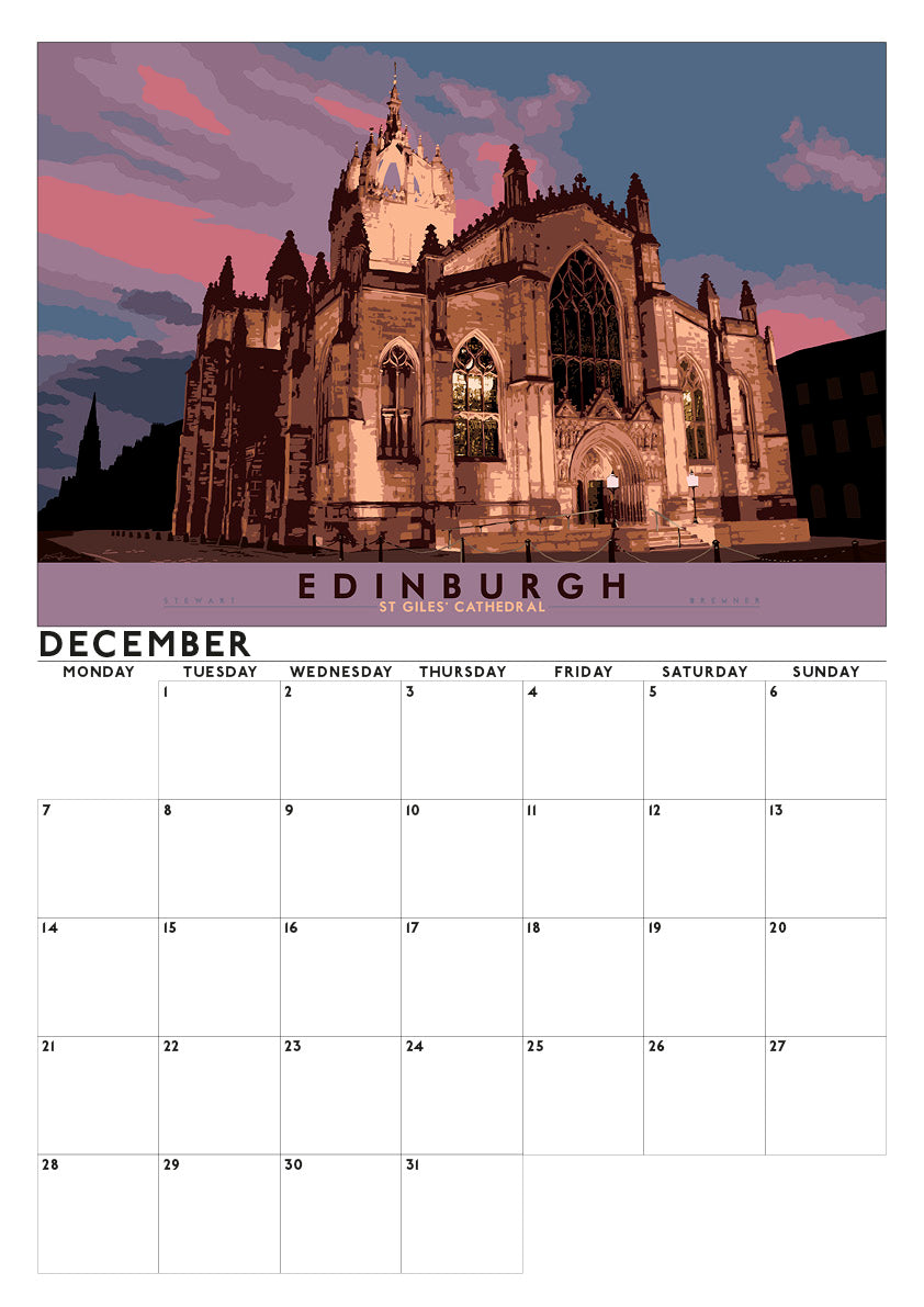 Bonnie Edinburgh – 2026 A3 calendar