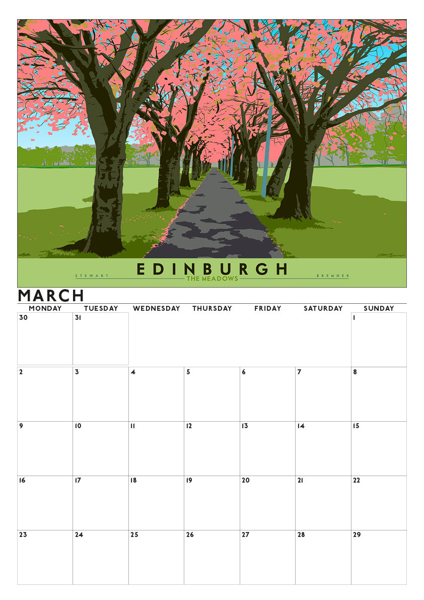 Bonnie Edinburgh – 2026 A3 calendar