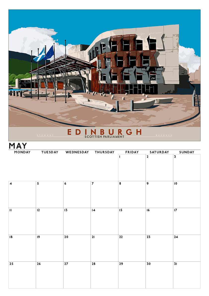 Bonnie Edinburgh – 2026 A3 calendar