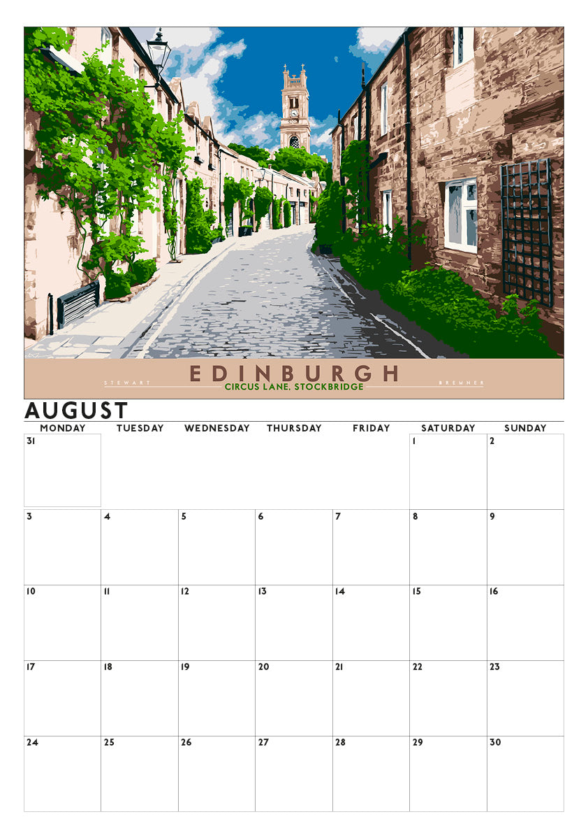 Bonnie Edinburgh – 2026 A3 calendar