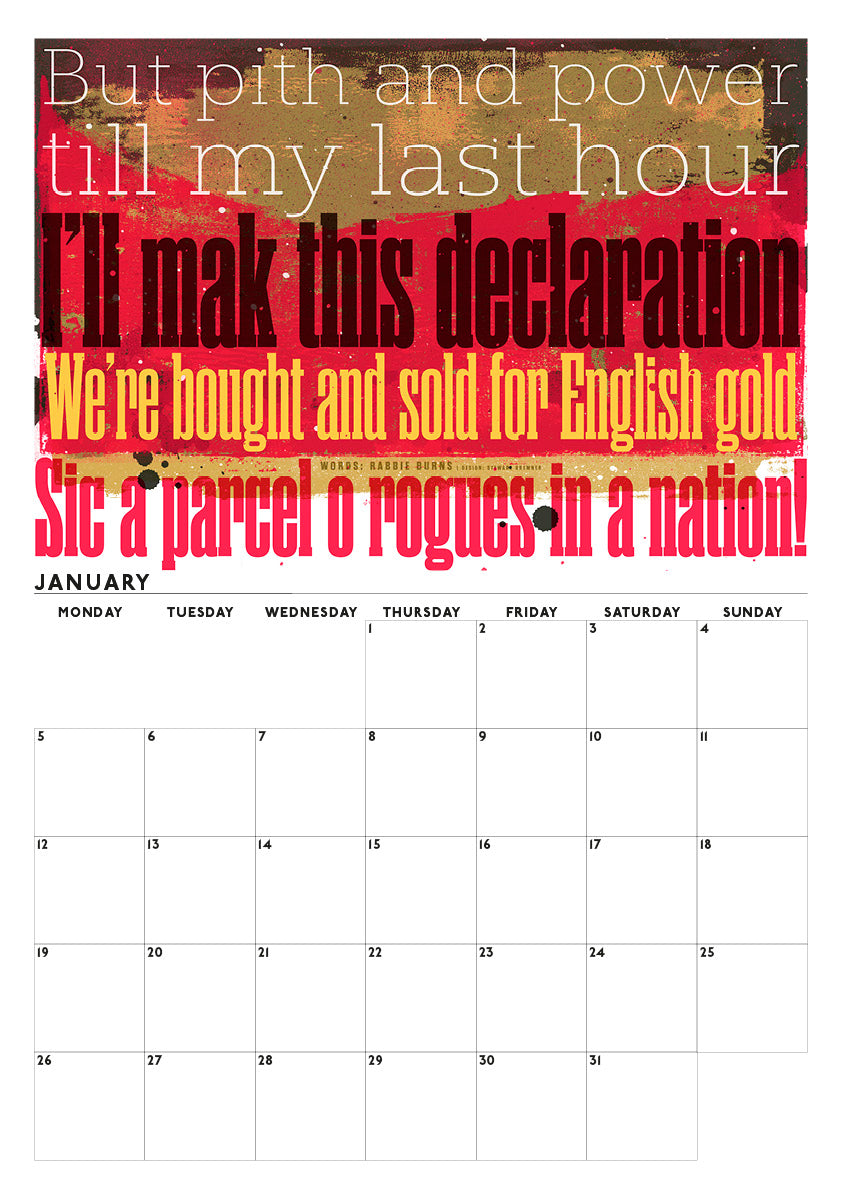 Early Days of a Better Nation – 2026 A3 calendar