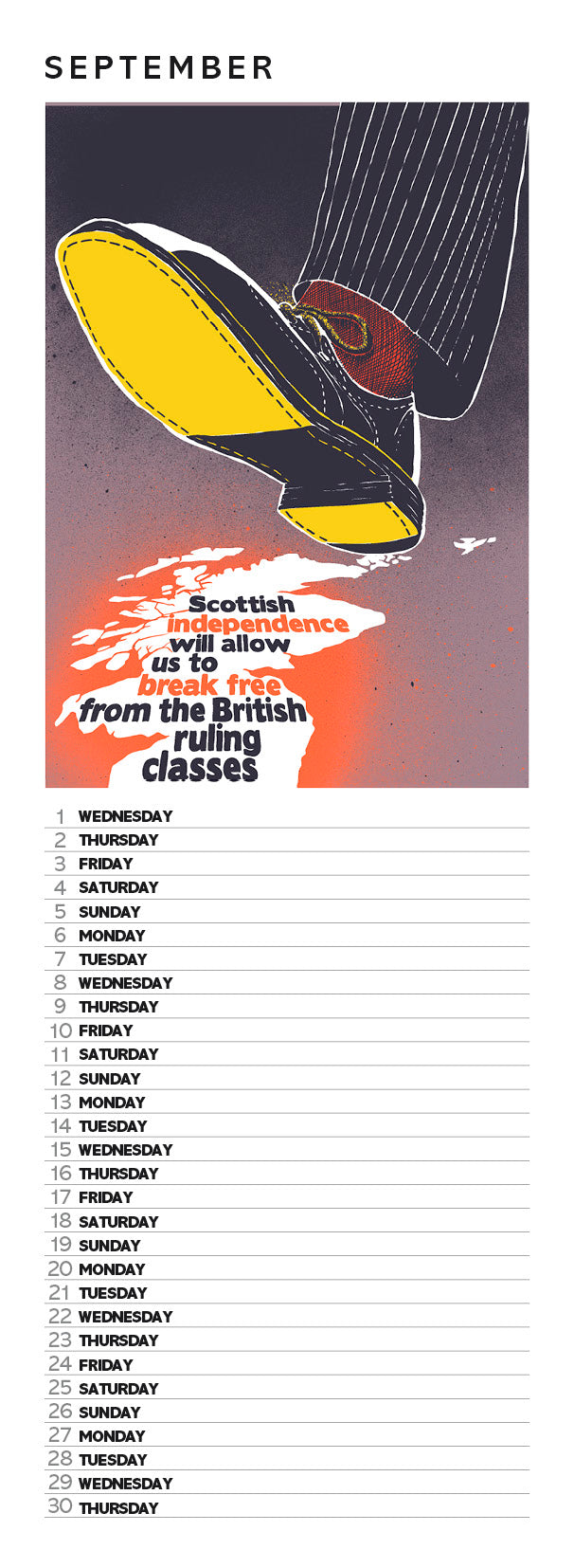 Early Days of a Better Nation – slimline calendar 2027