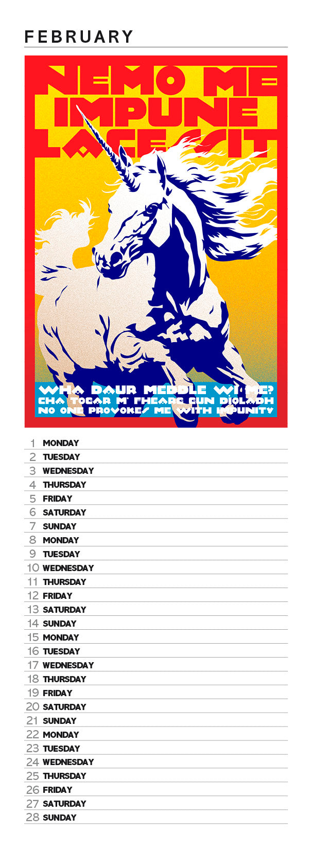 Early Days of a Better Nation – slimline calendar 2027