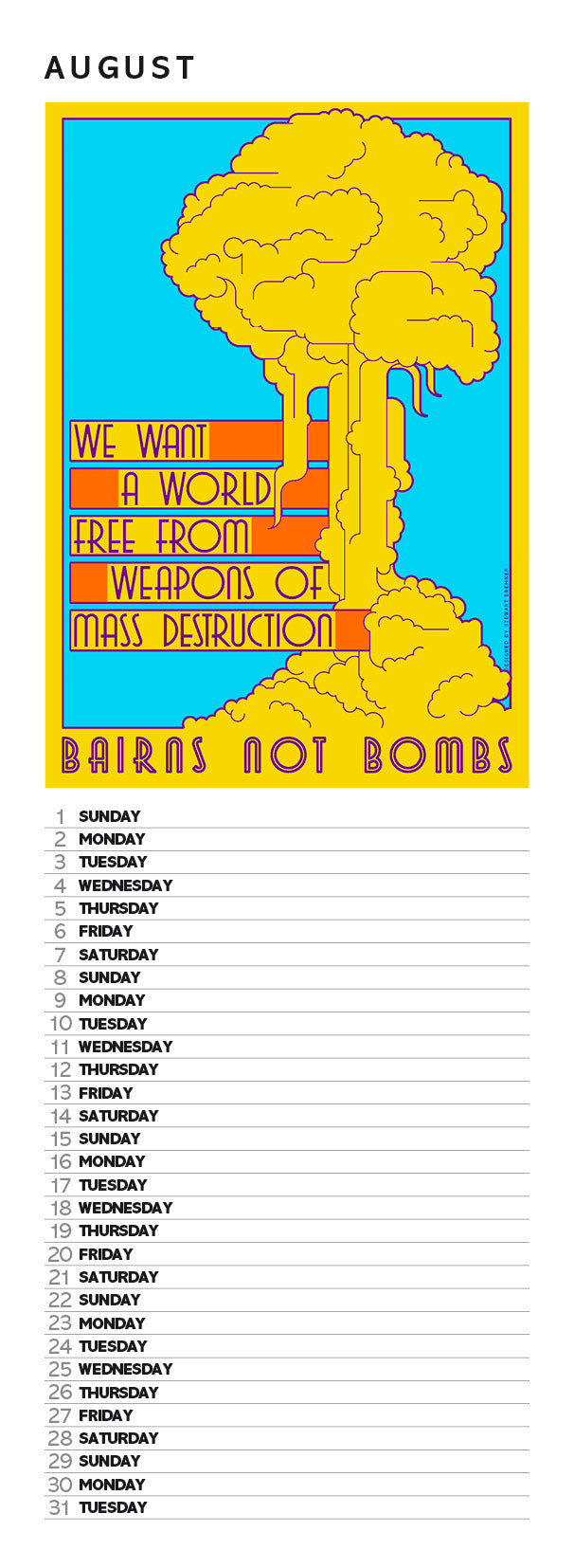 Early Days of a Better Nation – slimline calendar 2027