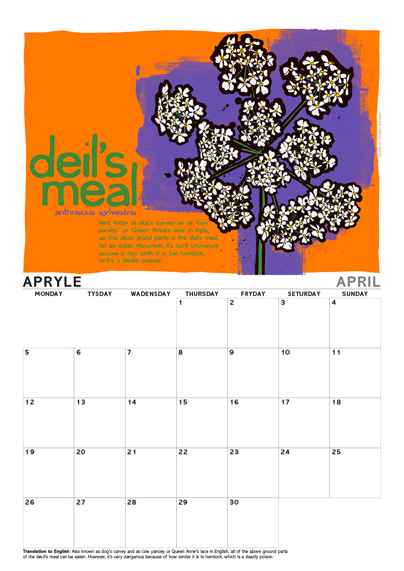 Scots flooers – A4 calendar 2027