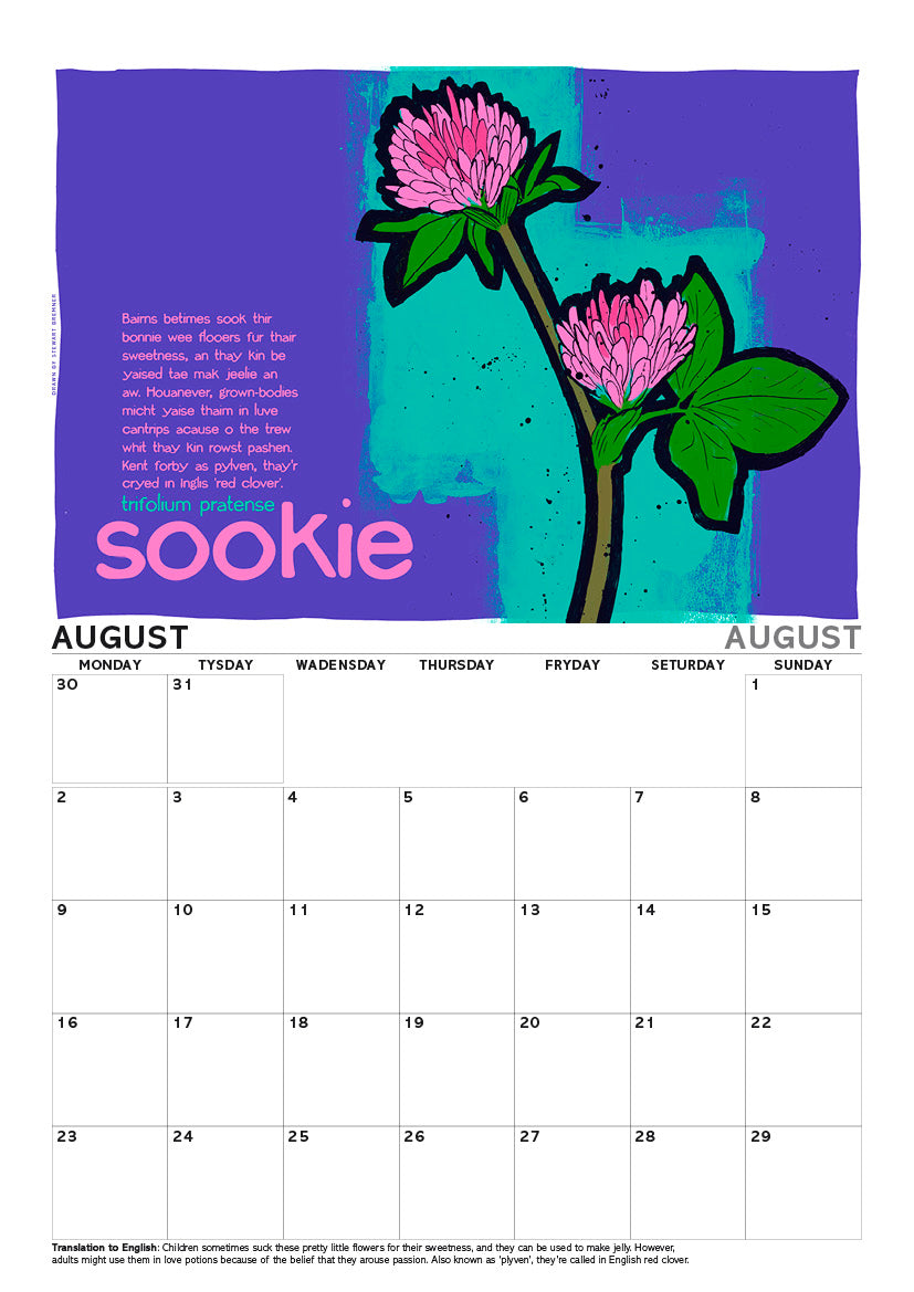 Scots flooers – A4 calendar 2027