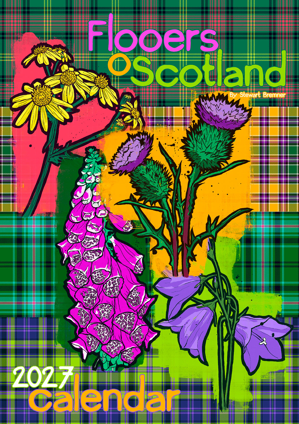 Scots flooers oan tartan – A3 calendar 2027