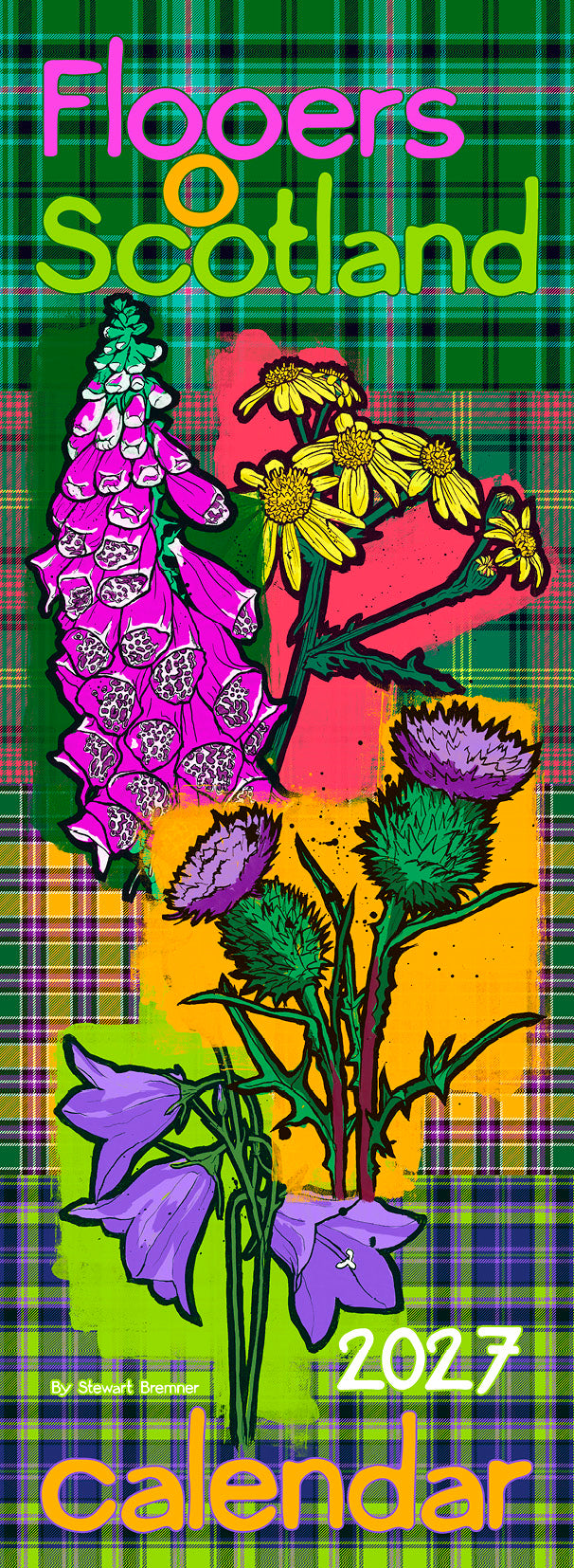 Scots flooers oan tartan – slimline calendar 2027