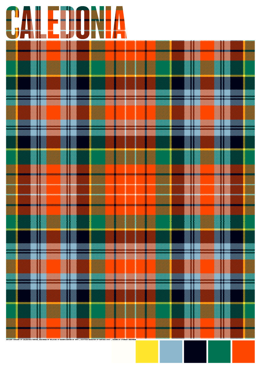 Caledonia Ancient tartan – giclée print