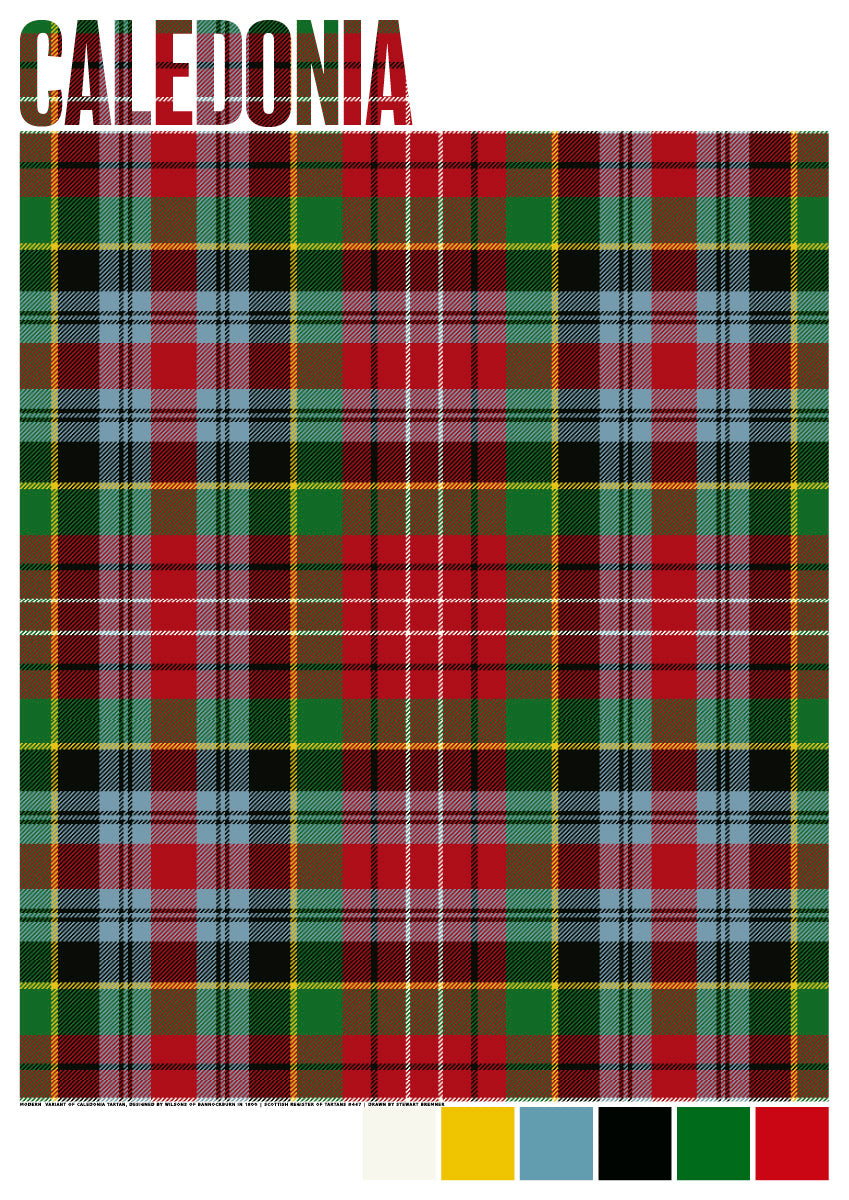 Caledonia Modern tartan – poster