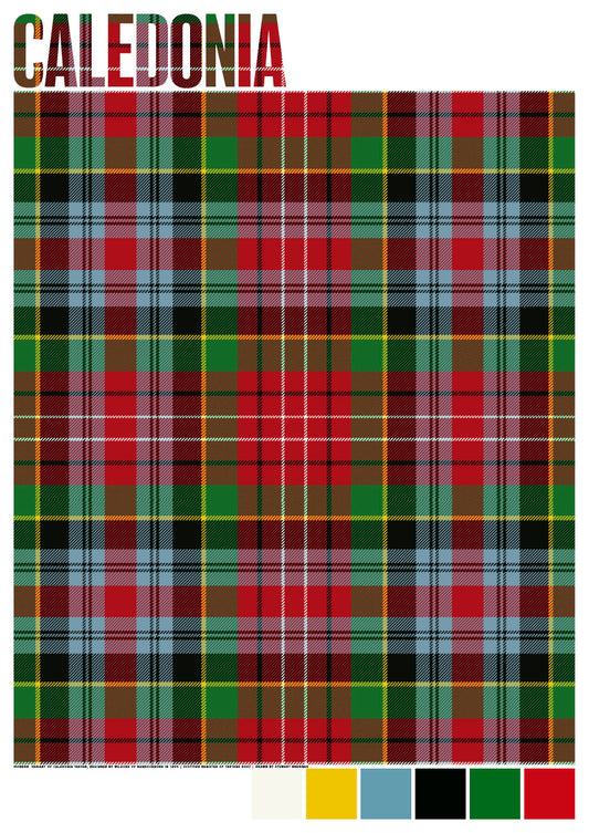 Caledonia Modern tartan – giclée print