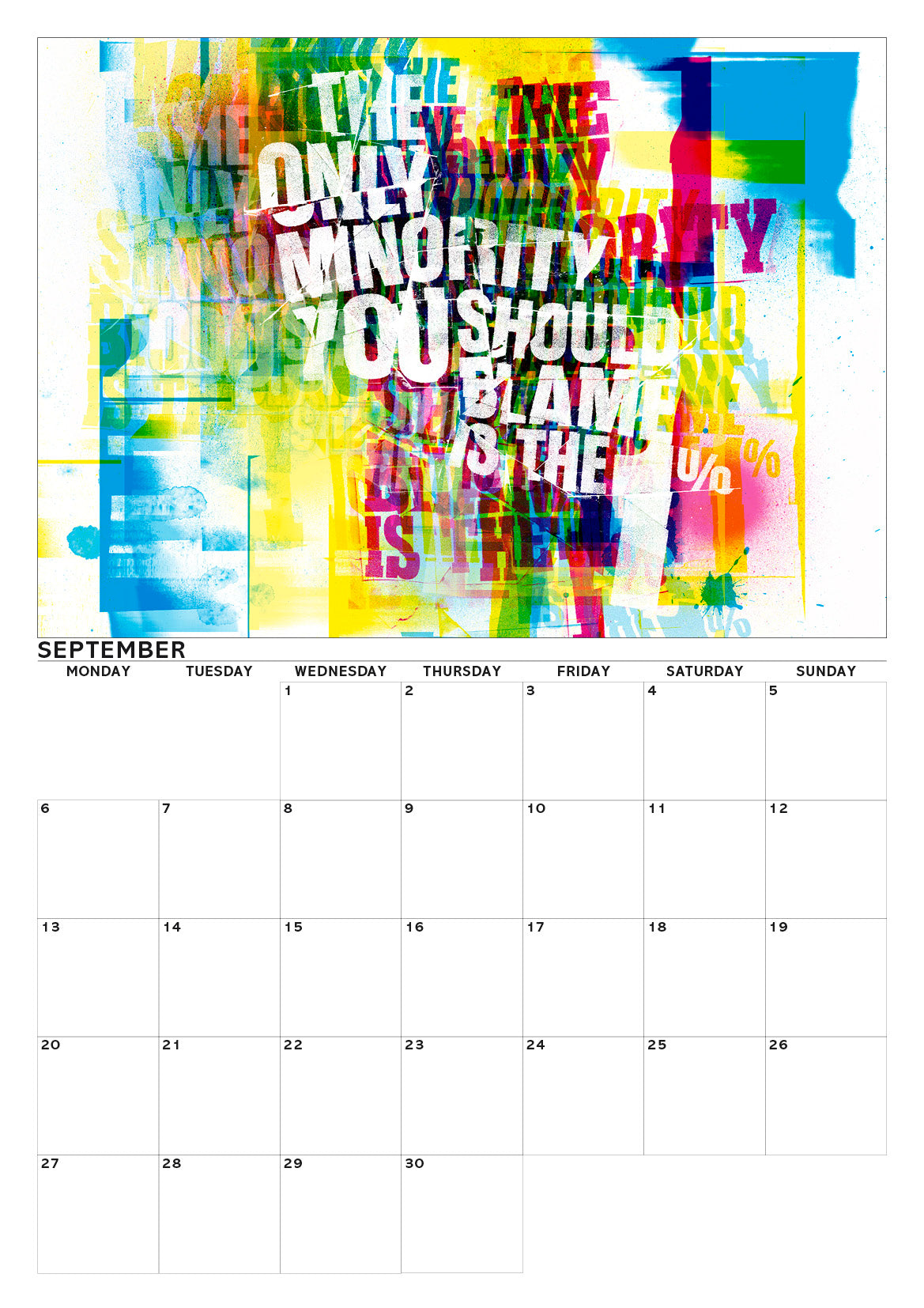 Eat the rich – A3 calendar 2027