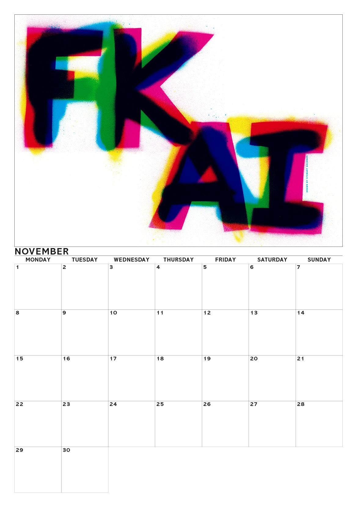 Eat the rich – A3 calendar 2027