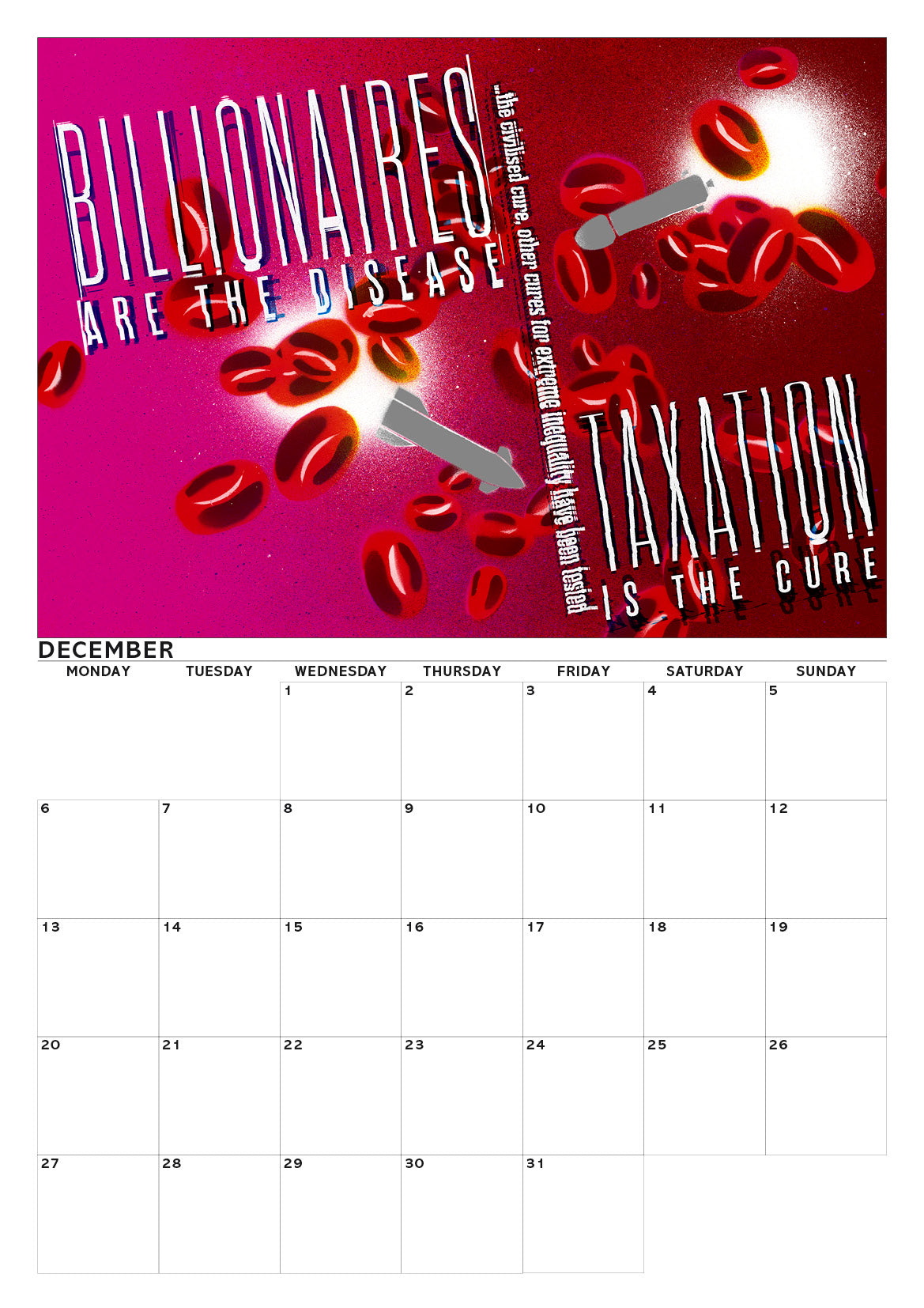 Eat the rich – A3 calendar 2027