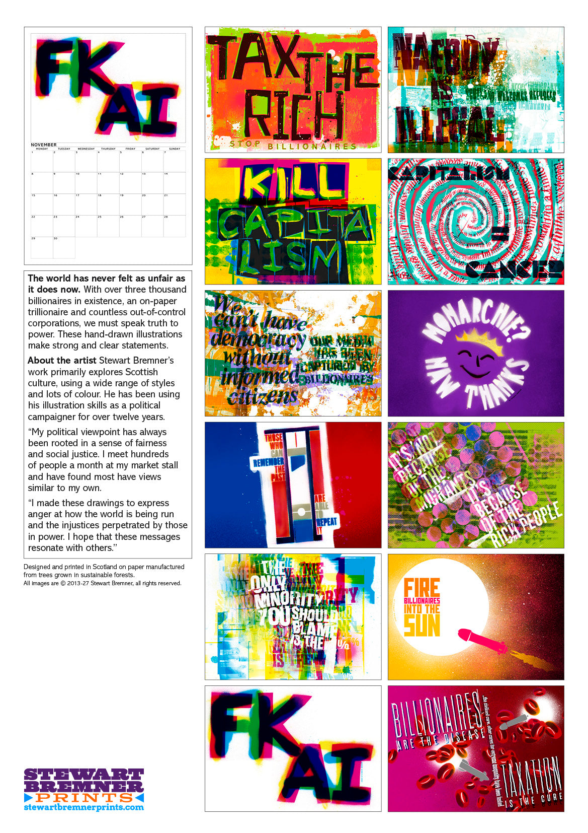 Eat the rich – A3 calendar 2027