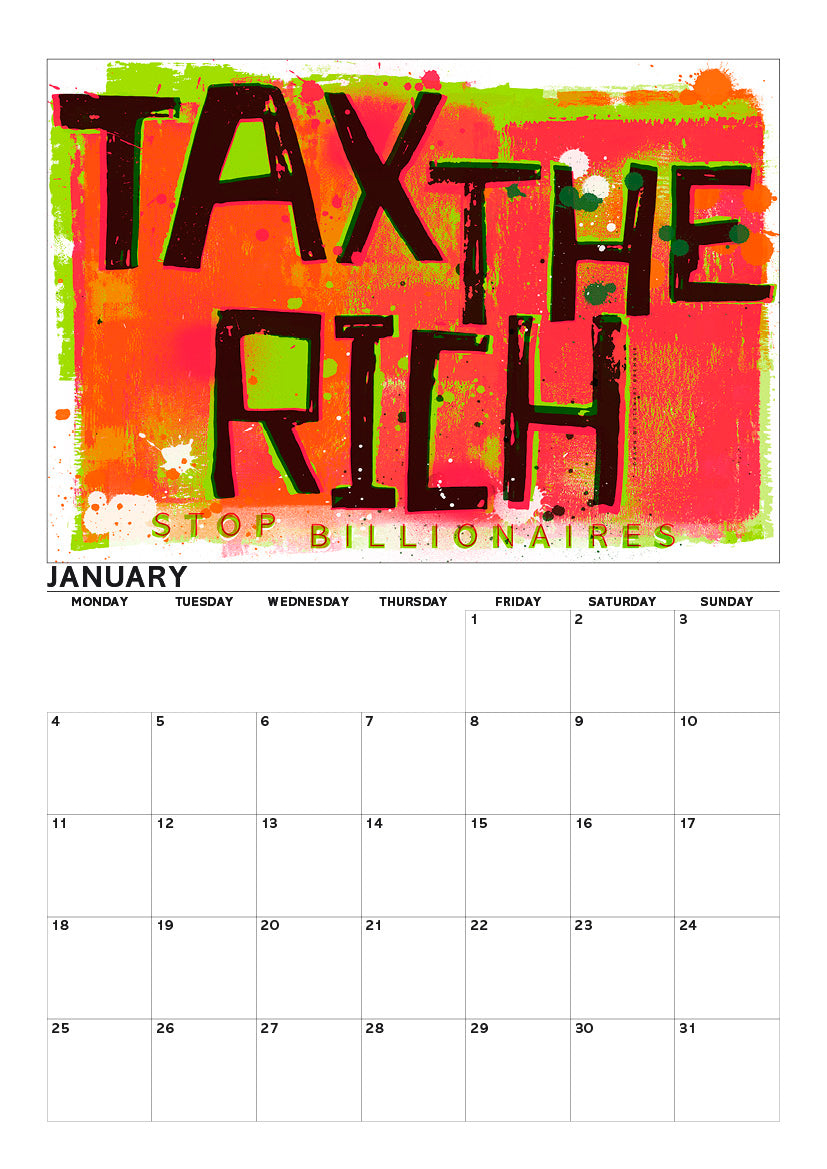 Eat the rich – A4 calendar 2027