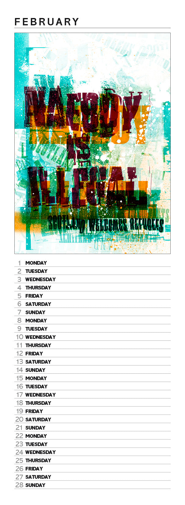 Eat the rich – slimline calendar 2027