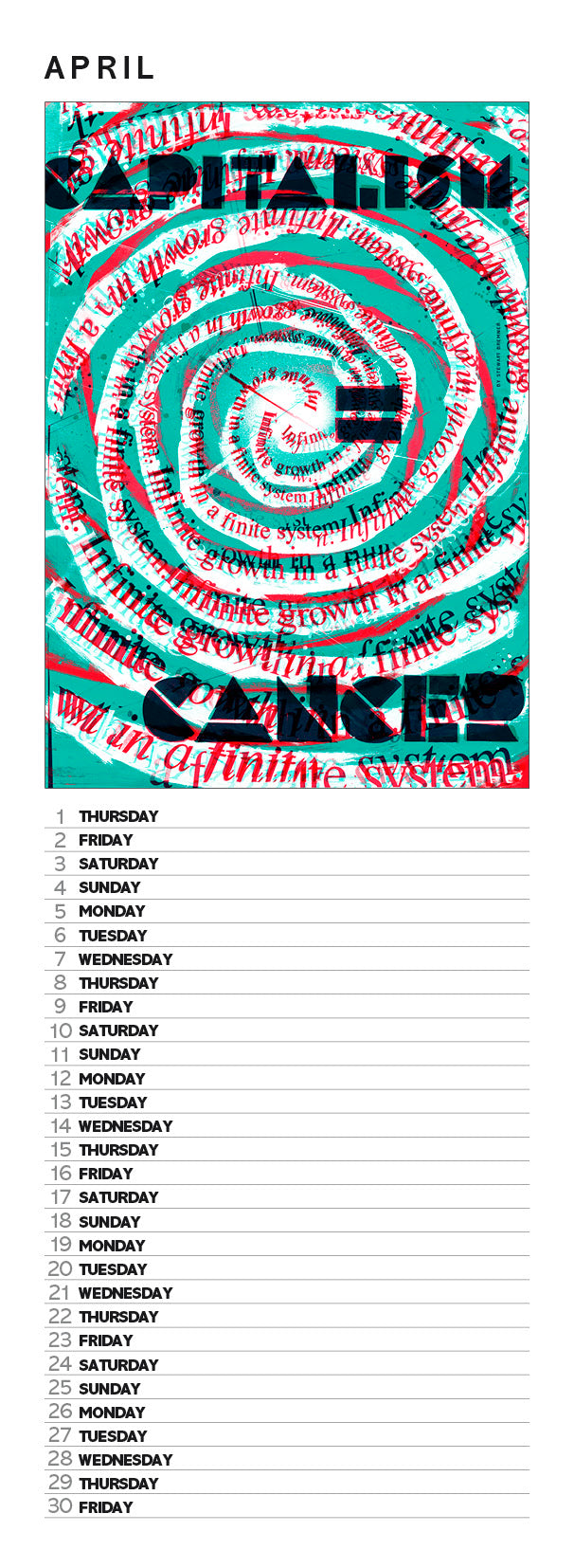 Eat the rich – slimline calendar 2027