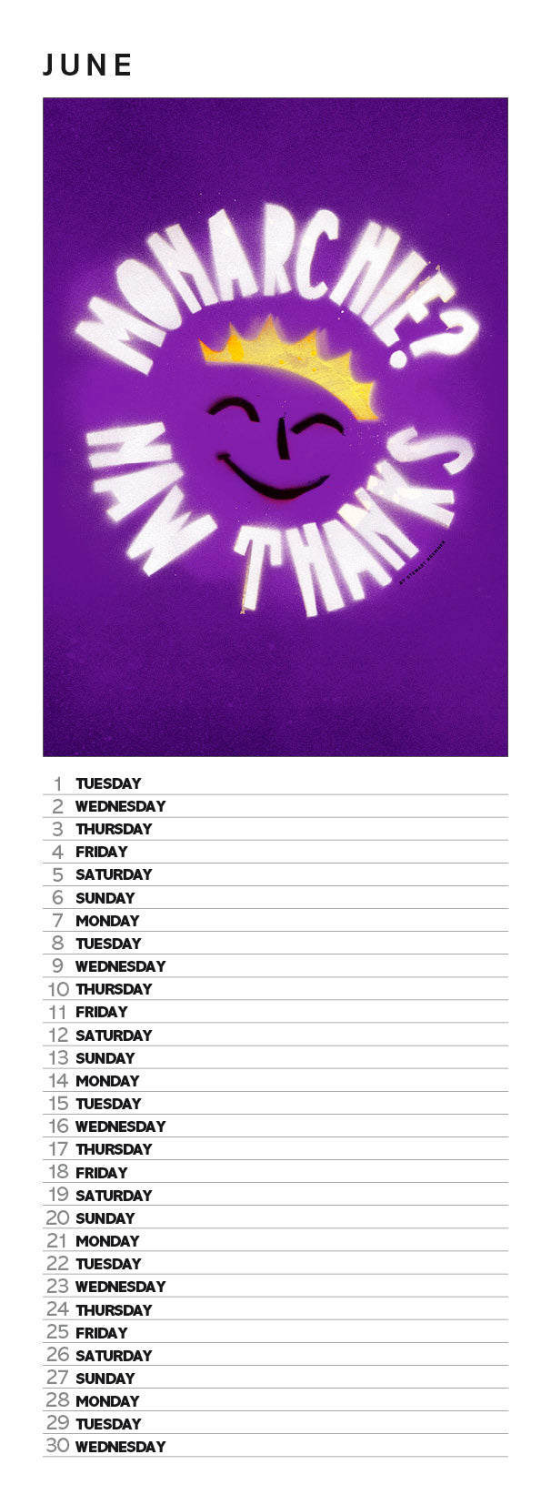Eat the rich – slimline calendar 2027