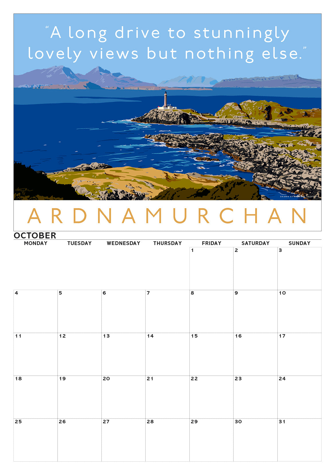 Overrated Scotland – A3 calendar 2027
