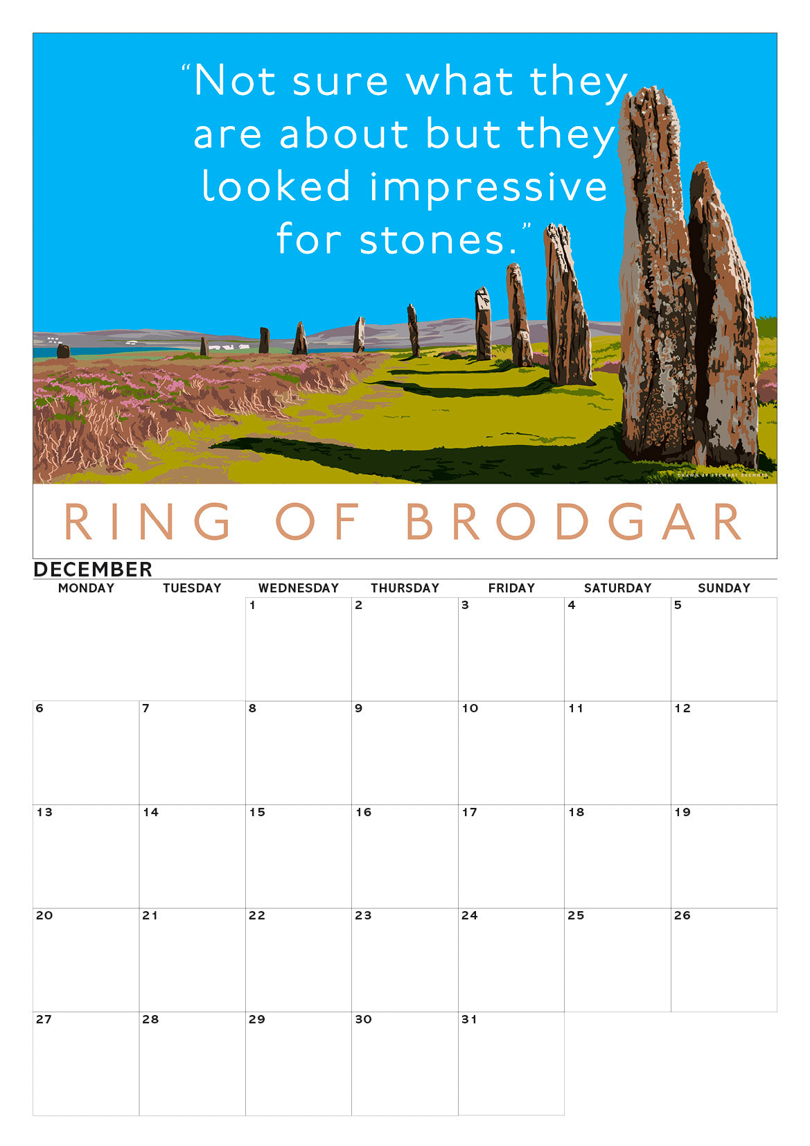 Overrated Scotland – A3 calendar 2027