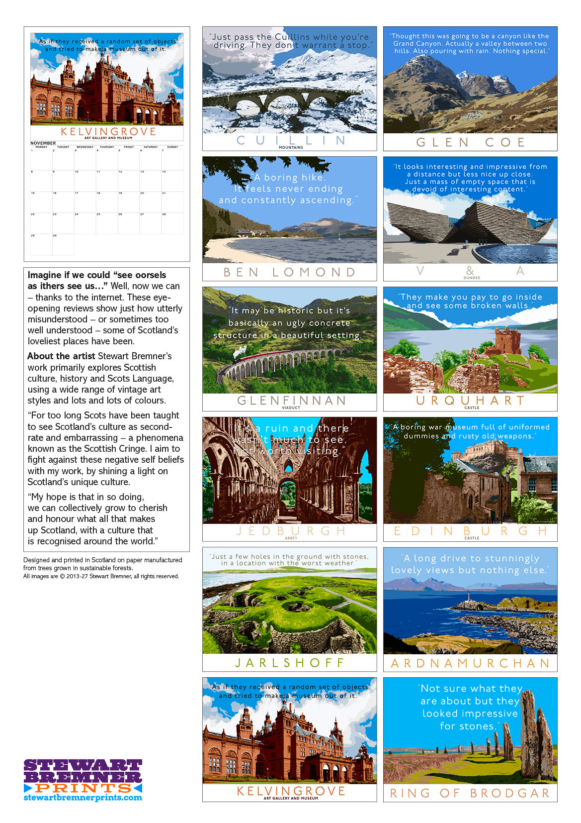 Overrated Scotland – A3 calendar 2027
