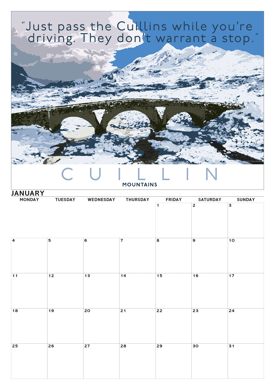 Overrated Scotland – A3 calendar 2027