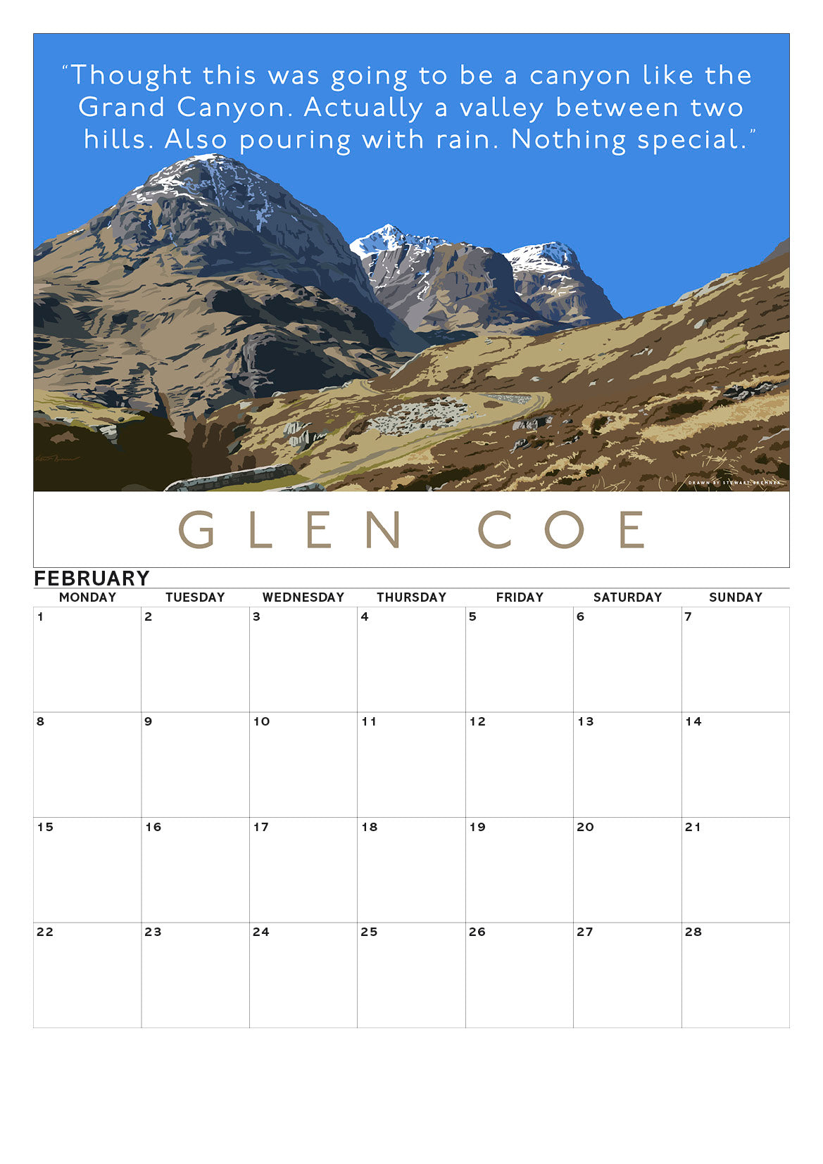 Overrated Scotland – A3 calendar 2027