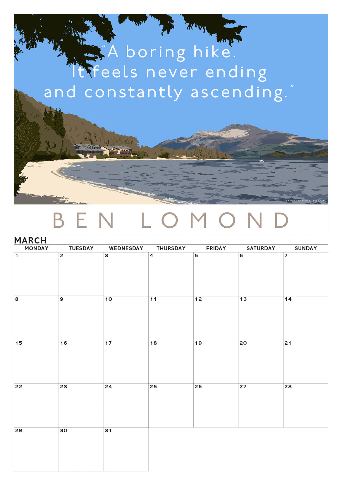 Overrated Scotland – A3 calendar 2027