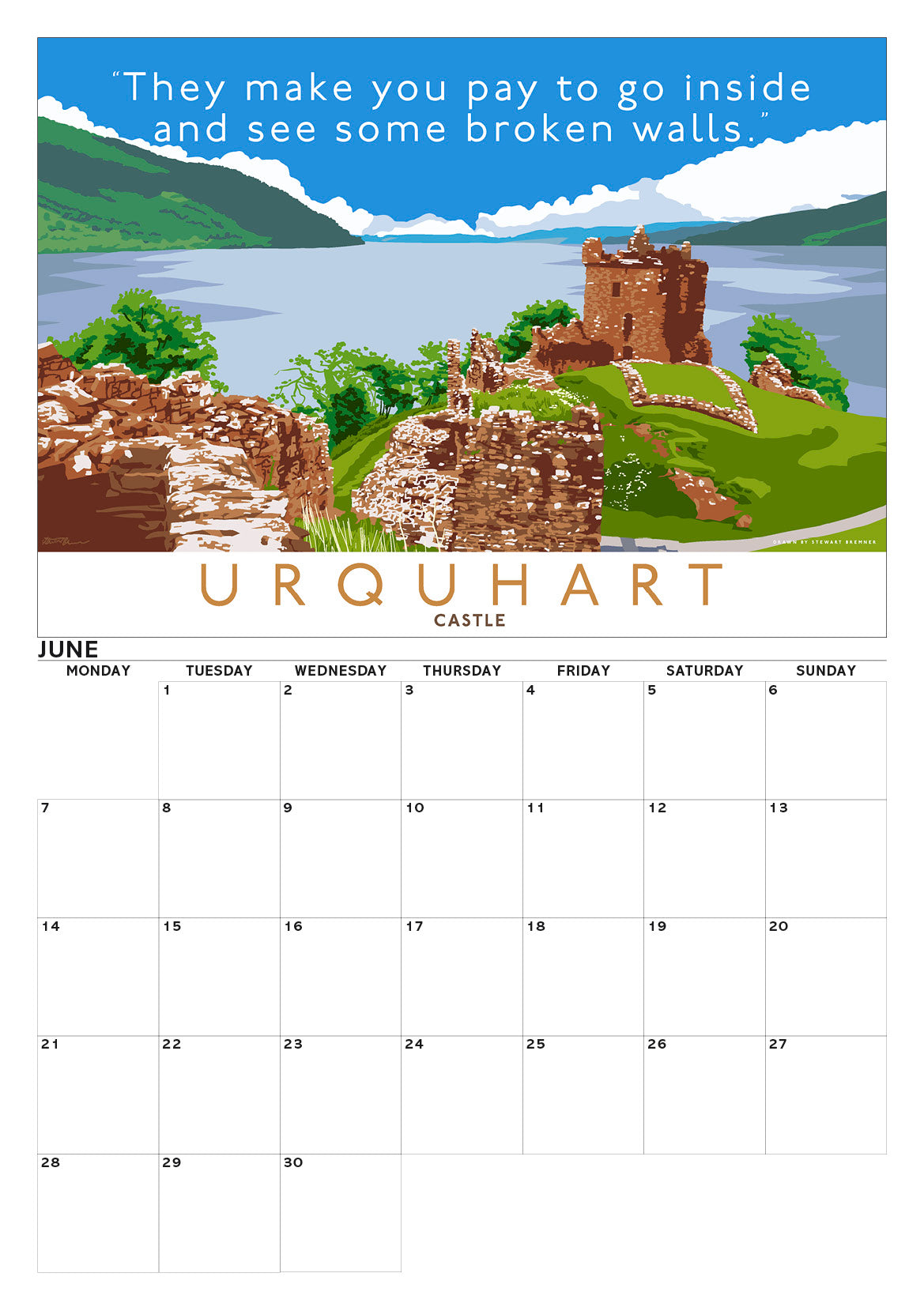 Overrated Scotland – A3 calendar 2027